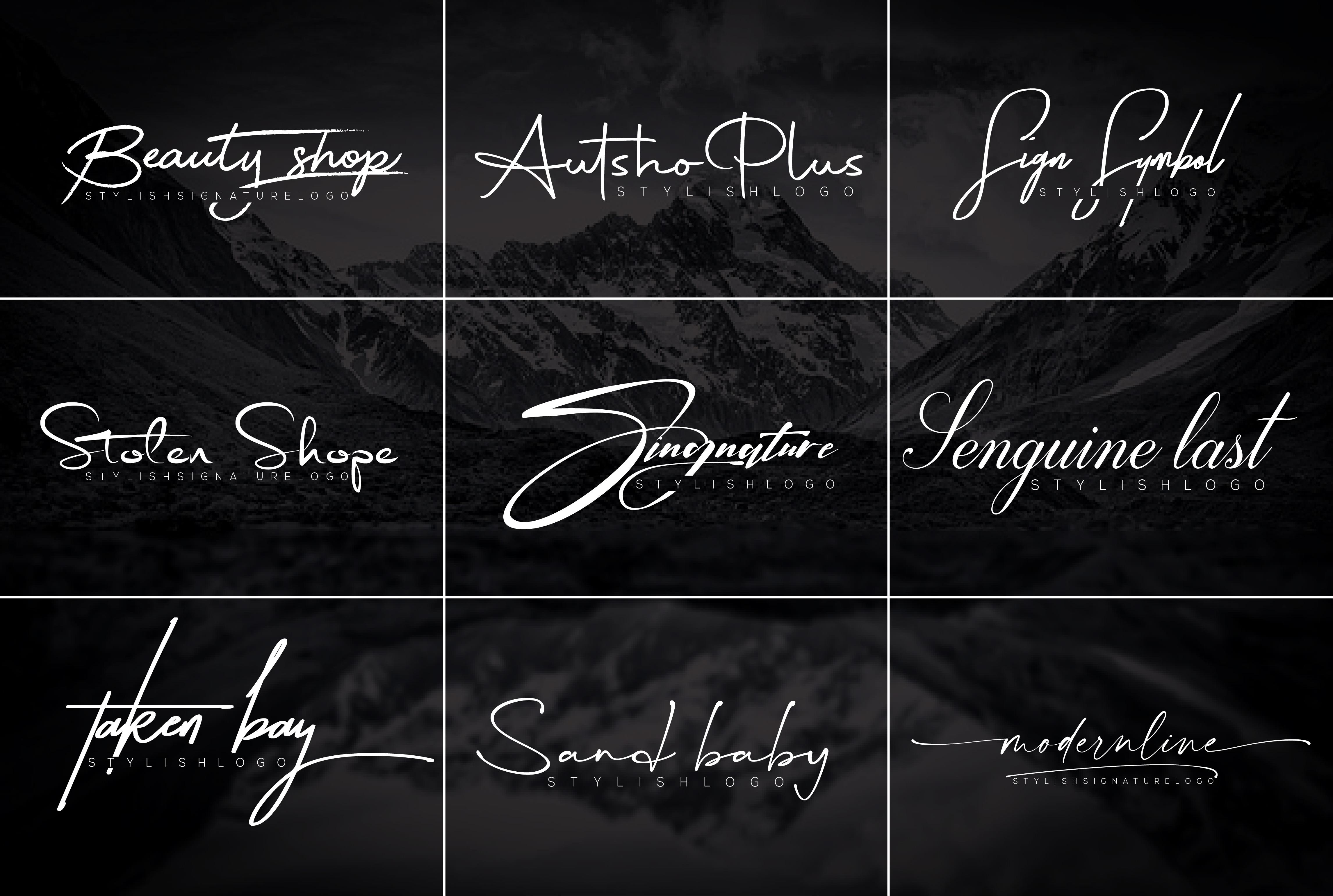 I will design signature, handwritten, Scripted, br...