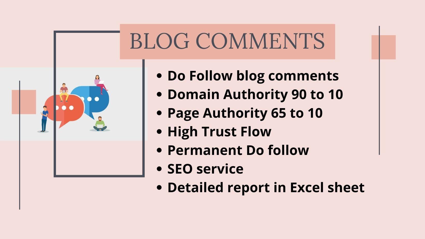 I Will Create High Quality Dofollow 100 Blog Comments...