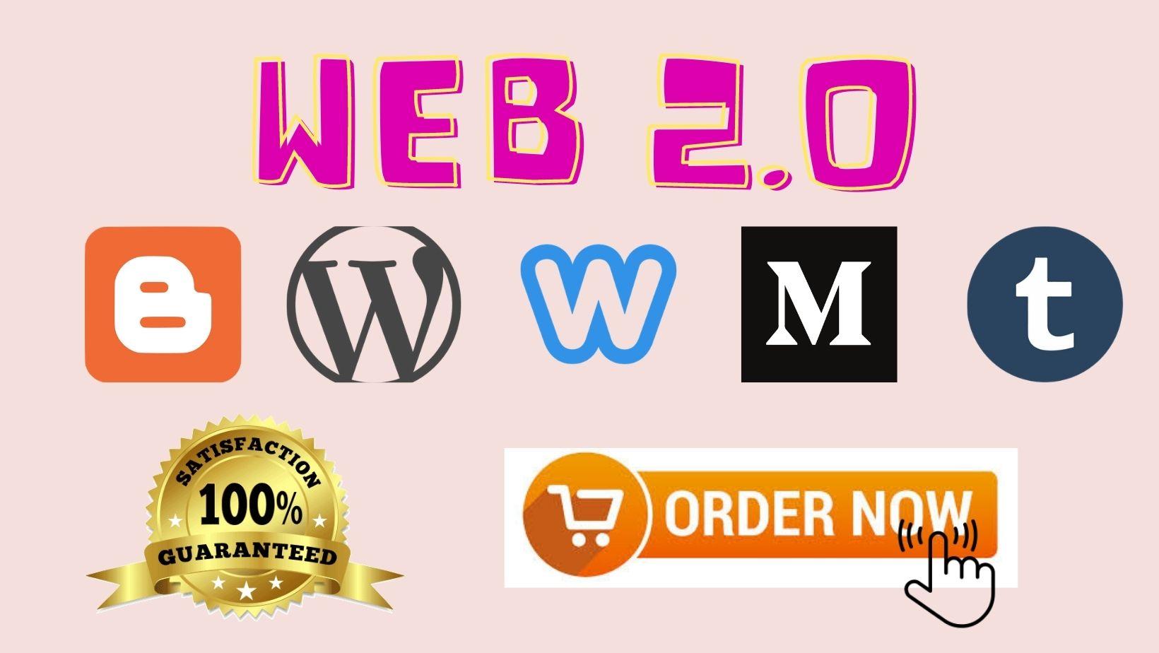 I will Create 20 High Quality Web 2.0 Manual Backlink...