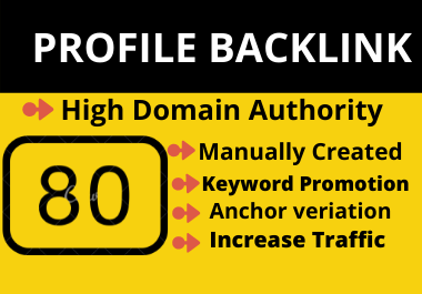 80 High domain Authority Social Profile Creation Back...