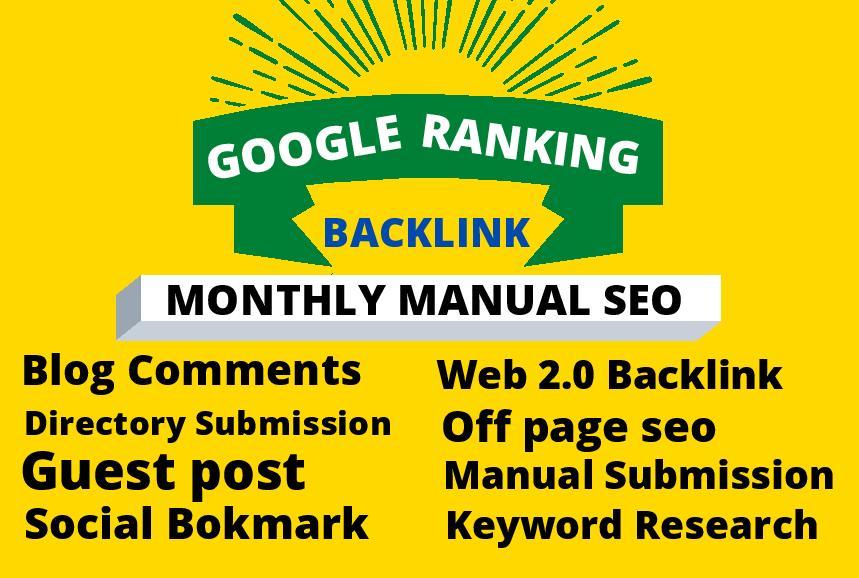 I will monthly local SEO backlinks service toward 1st...