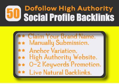 50 Do-follow High Authority Social Profile Backlinks ...