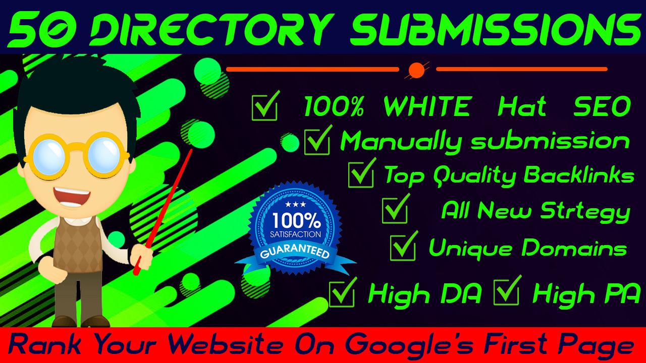 I will do 50 directory submission, manually