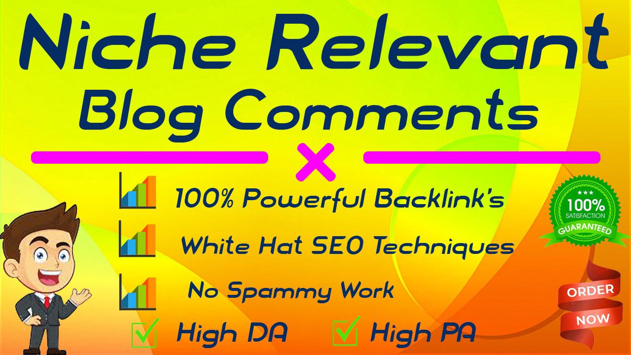 I will provide 50 high quality niche relevant blog co...