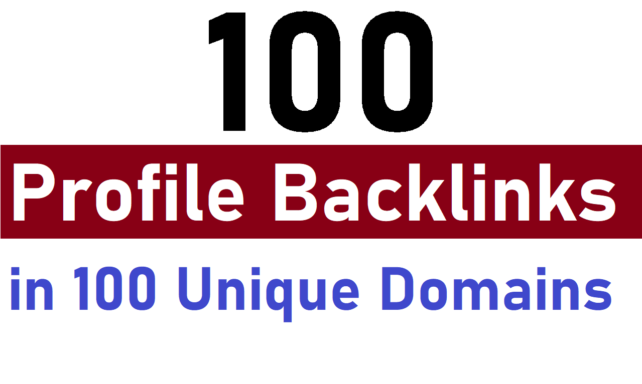 I will do manually 100 permanent Profile BackLinks in...