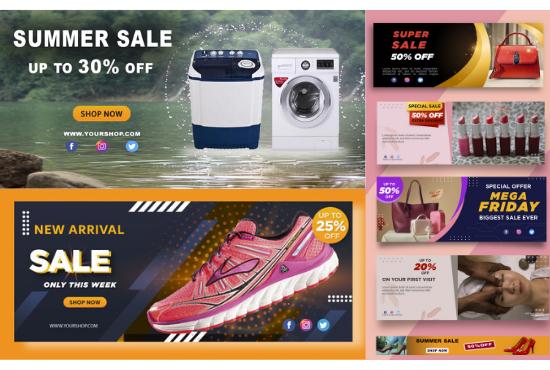 I will do any kind of web banner, google adsense, fa...