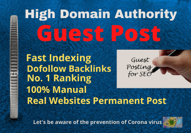 Write and Publish High Authority website 10 Guest Pos...