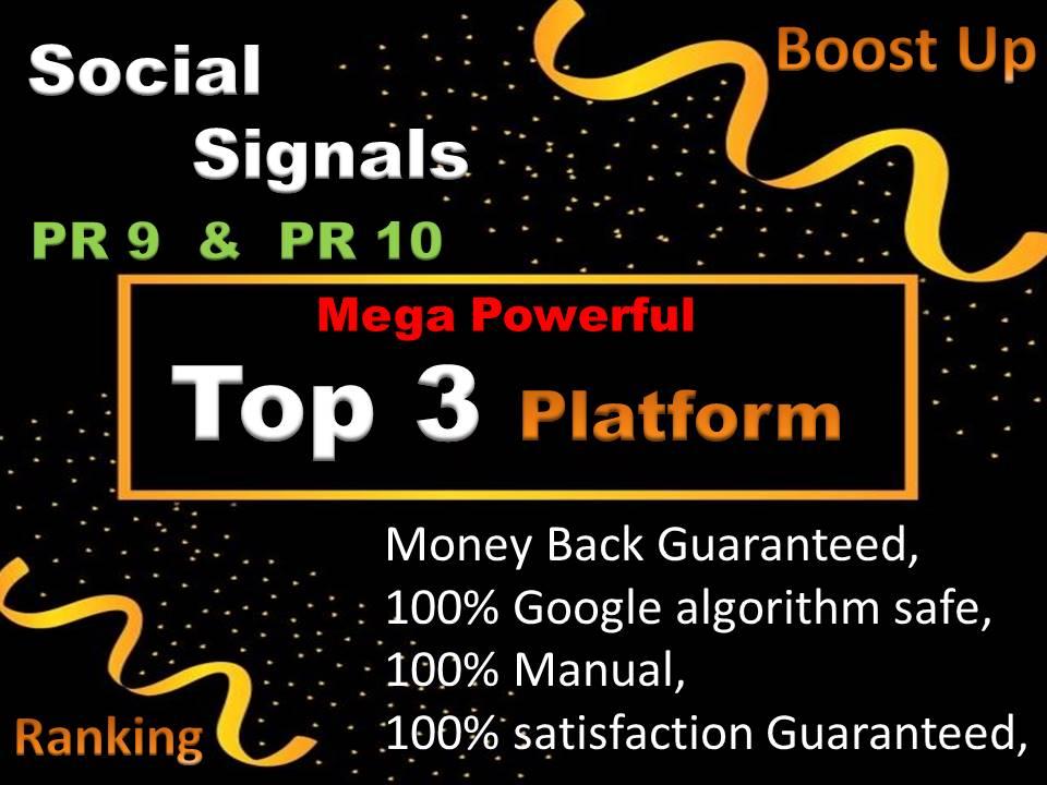 Mixed Top 3 Social Network Social Signals H-Q 4000 Pi...