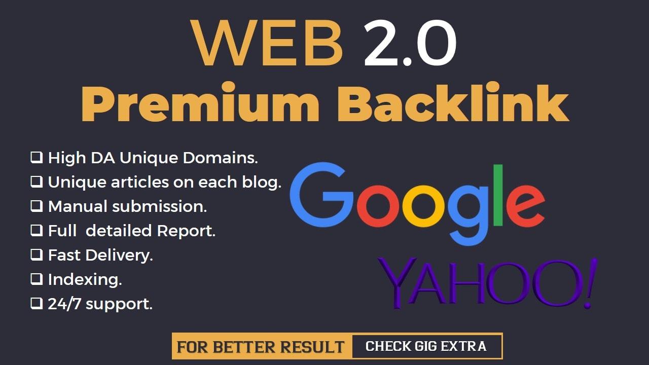 I will build 40 high authority web 2.0 backlinks for ...