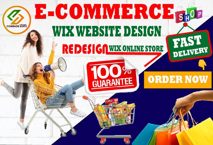 We will design wix ecommerce store or redesign wix on...