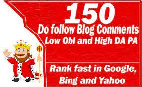 I will provide 150 Manual Dofollow Blogcomment high D...