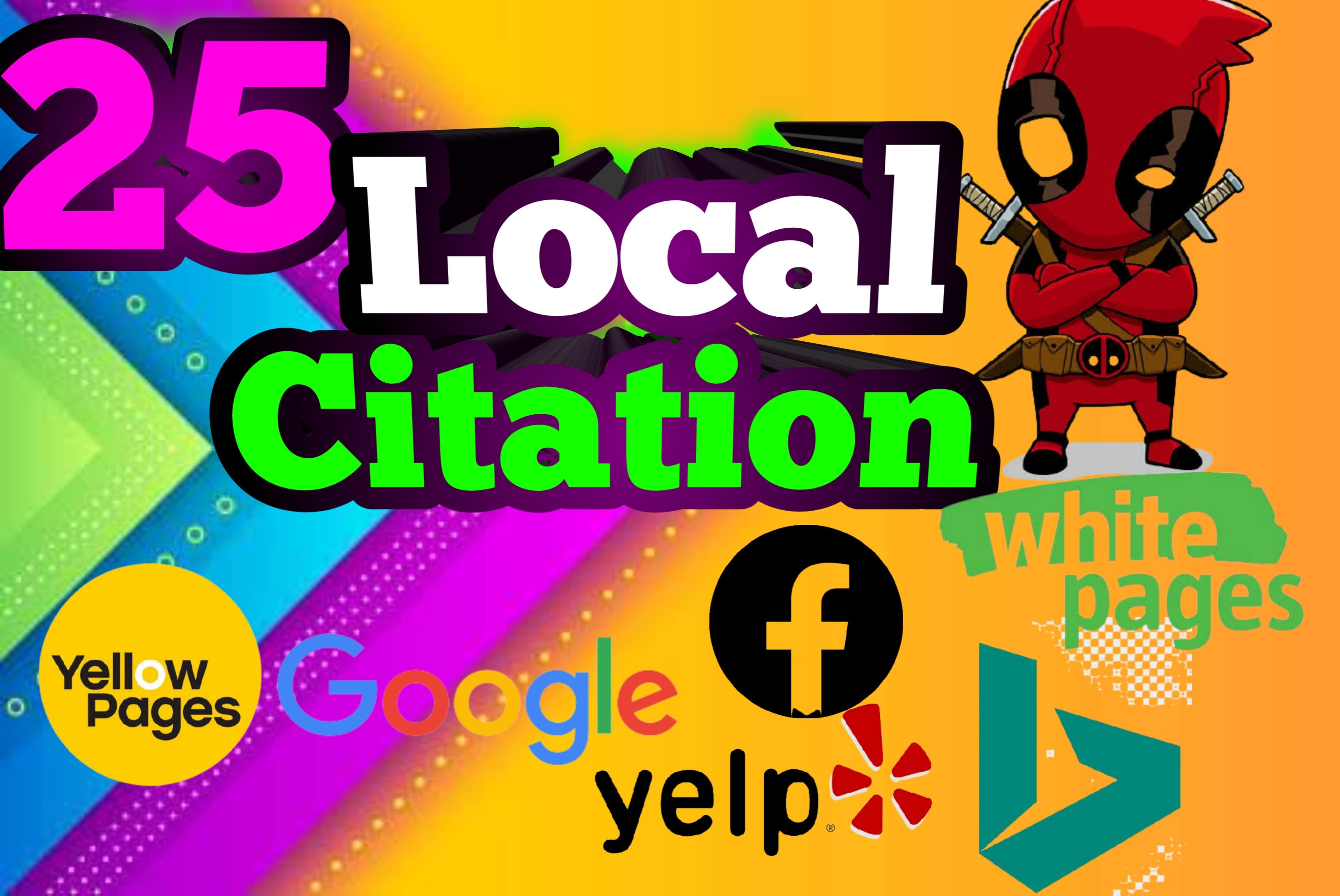 I will create 25 live link local citation for the USA...