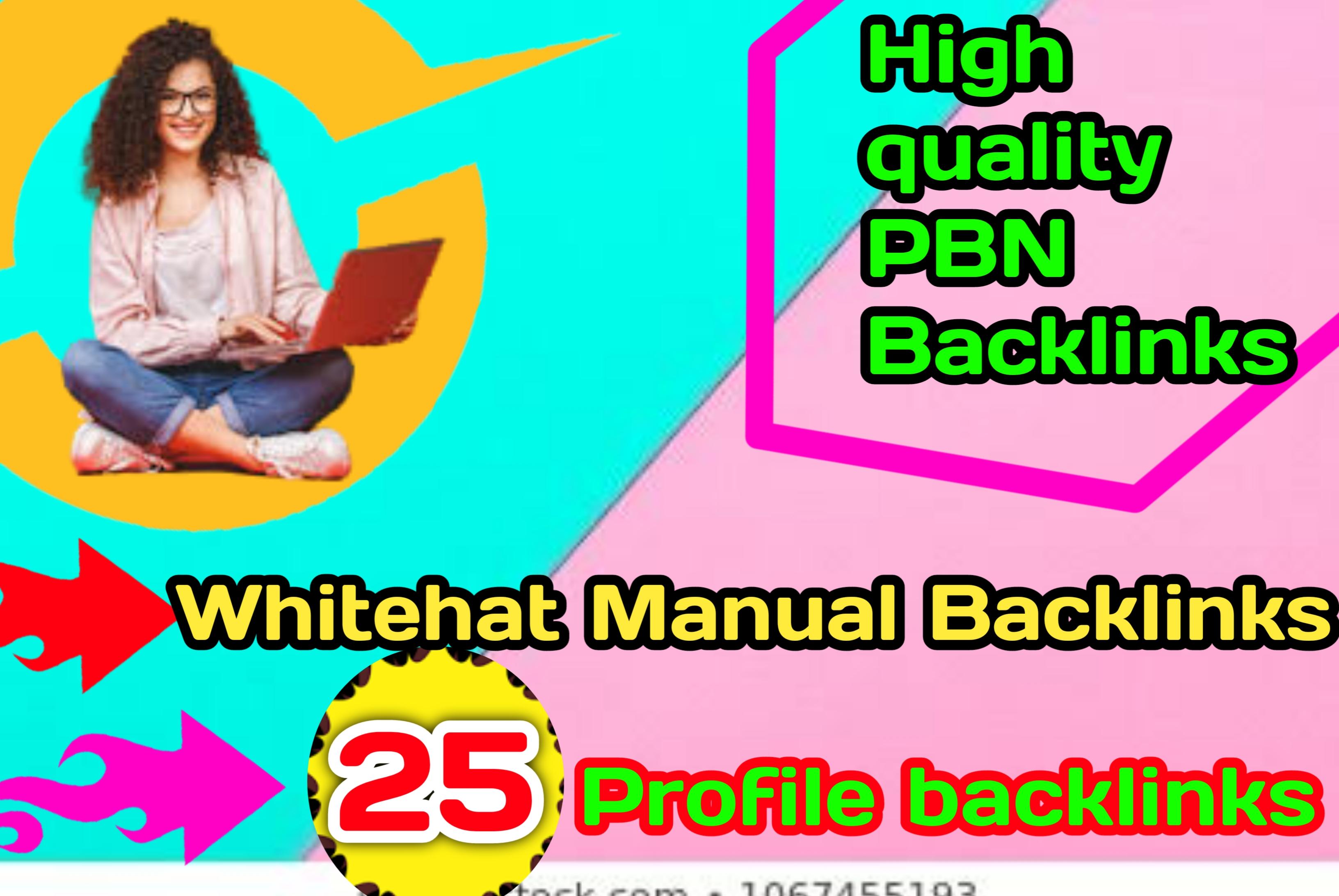 25 Profile Backlinks high authority website for perma...