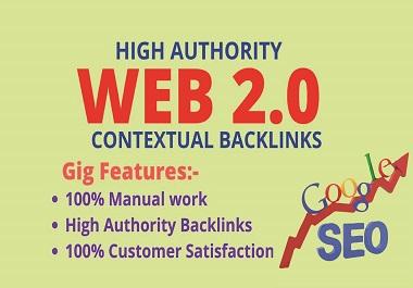 I will do authority 500+ web 2.0 contextual backlinks