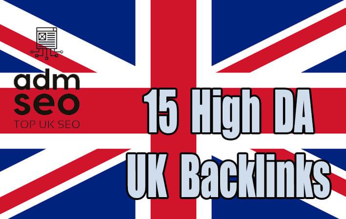 I will manually do high quality SEO 15 UK backlinks