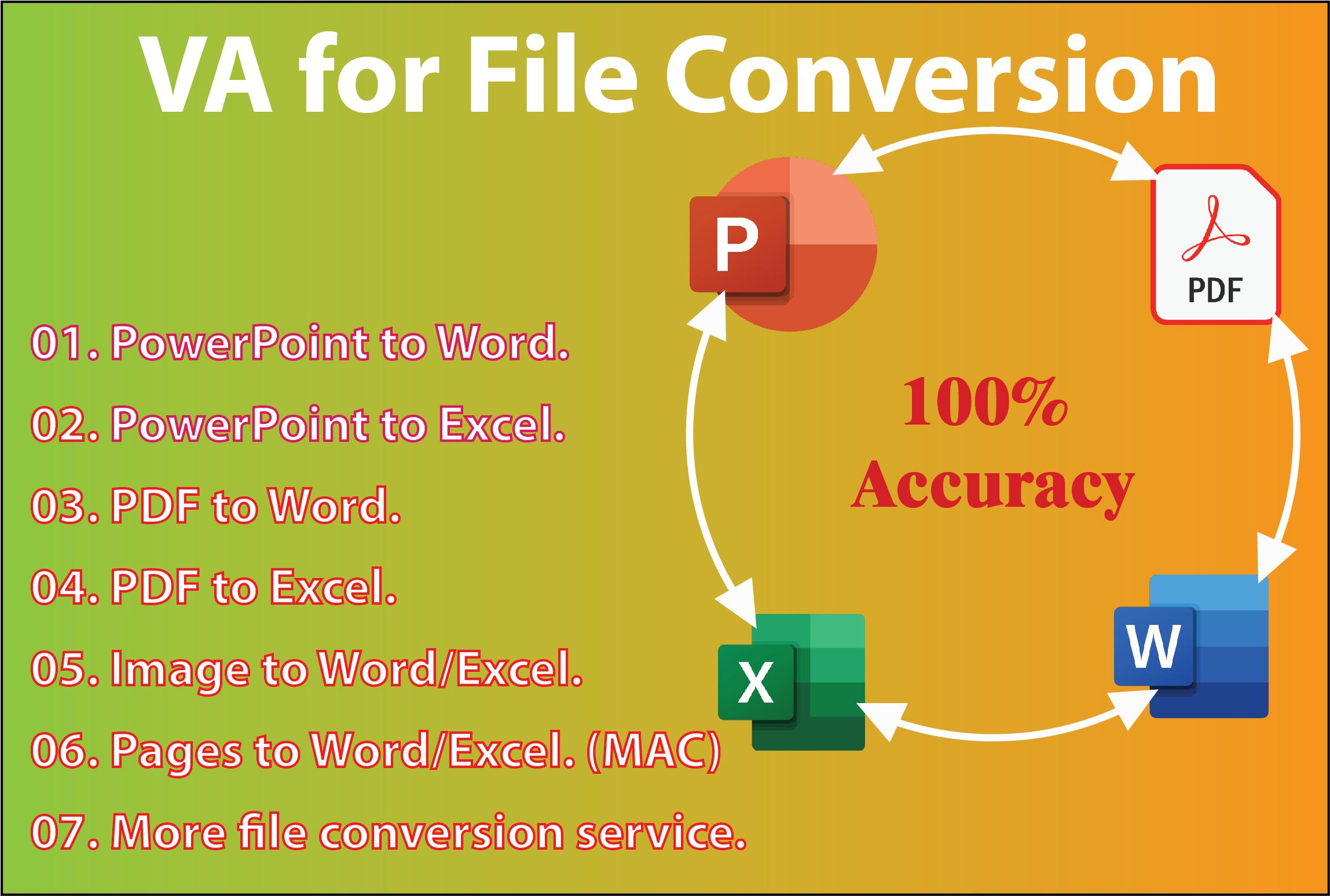 I can make pdf form and file conversion PDF to Word, ...