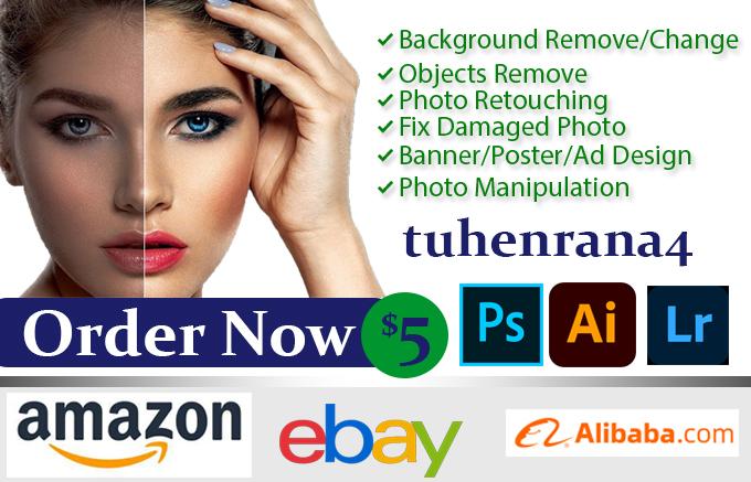 All kind of photoshop editing, image retouching in 4...