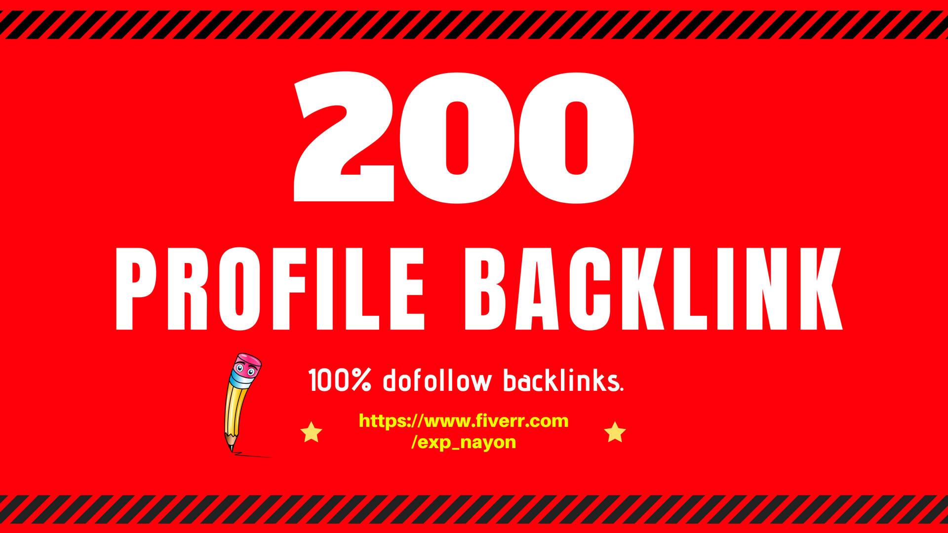 Create 90+ DA/PA Manually200 profile backlink