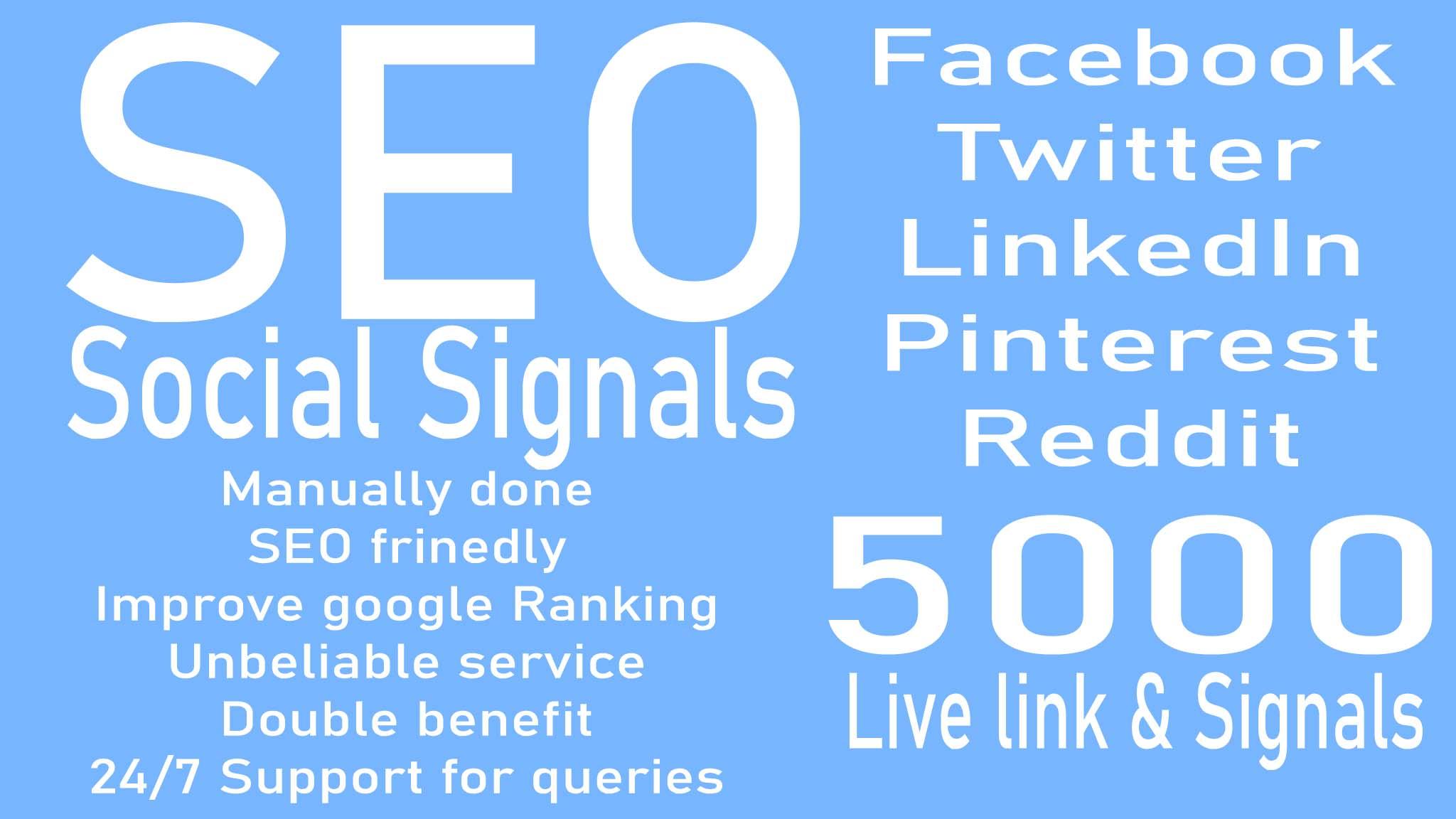 do 5000 Social Signals live link and signals to chang...
