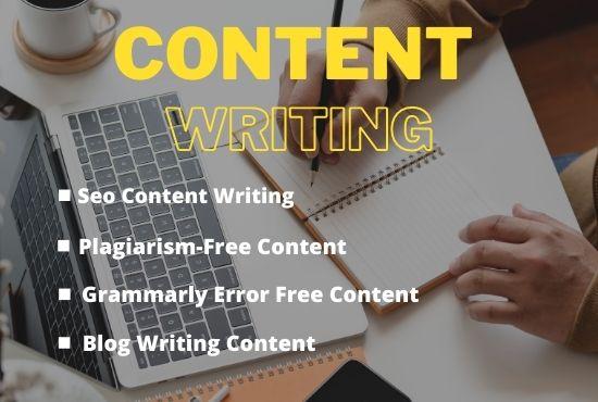 I will write 1000 well researched SEO website content...