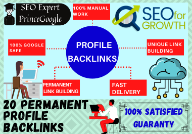 High Quality 20 Profile Backlinks High 70-90 DA PA. H...