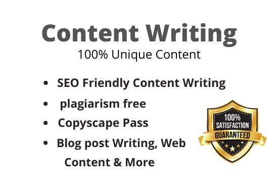 I will write 1000 words SEO friendly web site content...