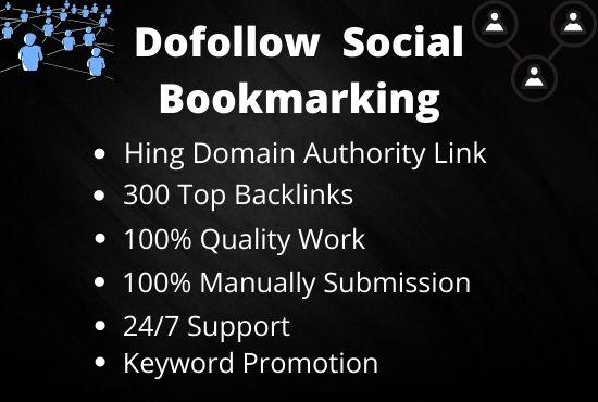 I will create 100 dofollow top social bookmarking bac...
