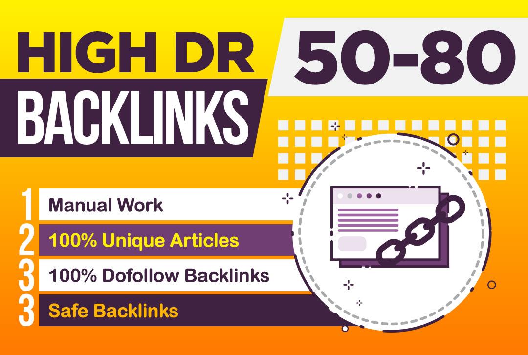 Create 150 high DR permanent dofollow backlinks for o...