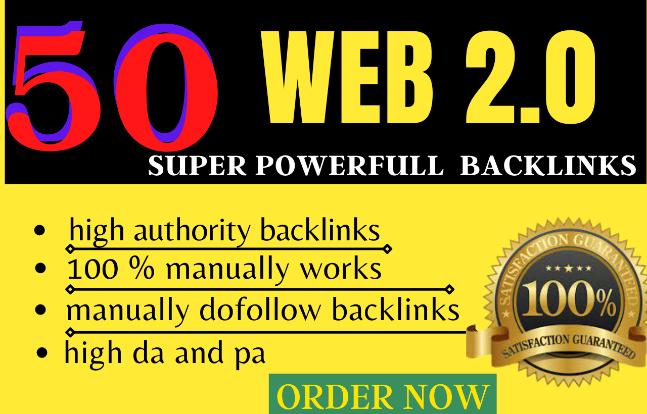 I will Manually Create 50 super powerful high authori...