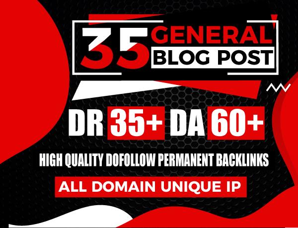 I will provide 35 Article Submission High DA PA