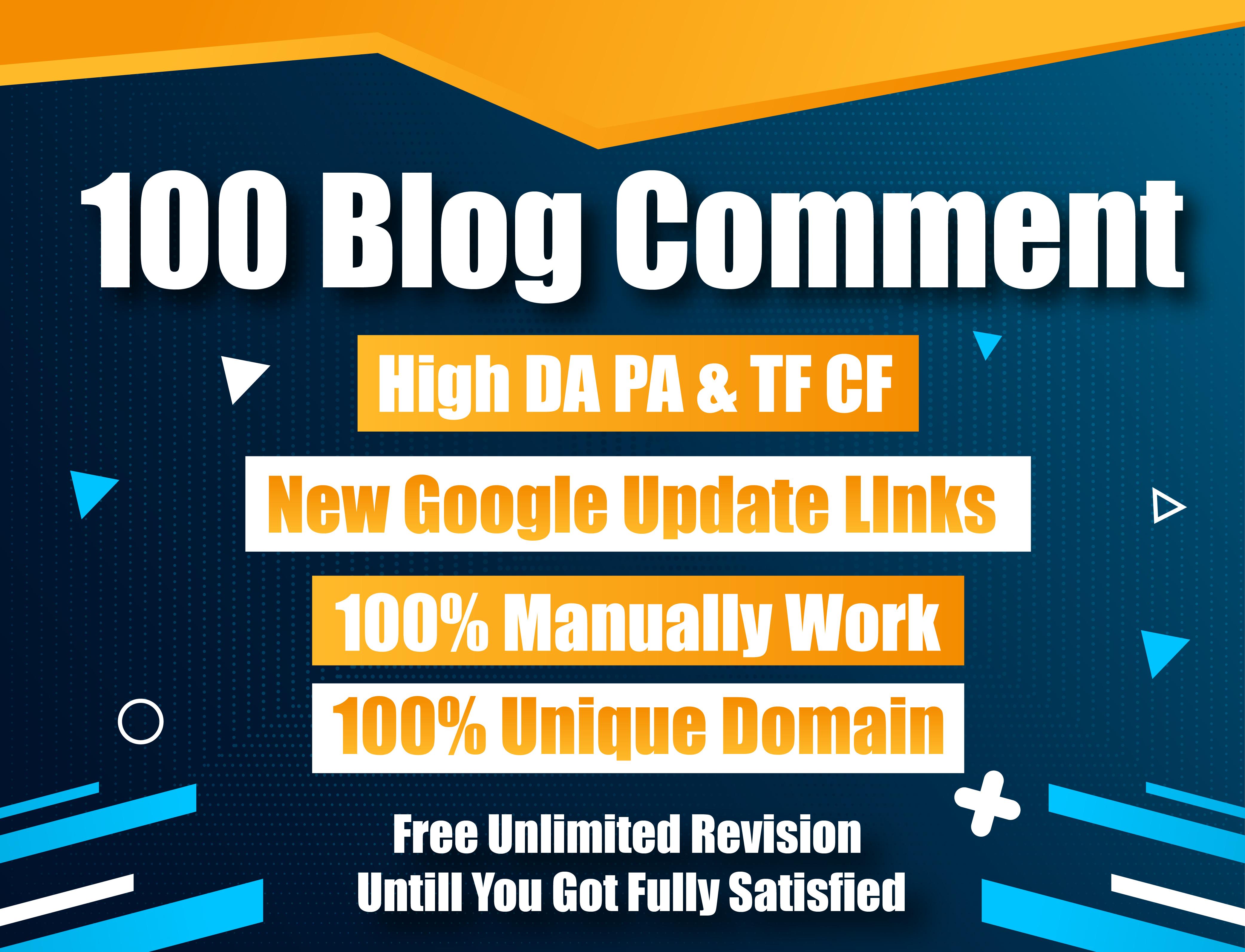 I Will Provide 100 Blog Comments High DA PA Low obl