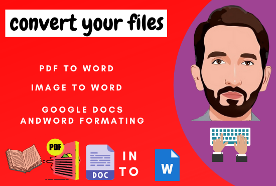 I will convert pdf to word, scanned images to word a...
