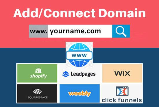 I will add or connect custom domain to shopify, wix,...