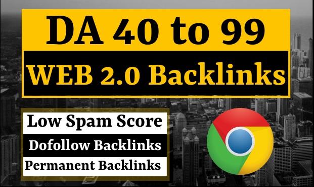 I Will Creat 50 Web 2.0 Dofollow Backlinks Permanent