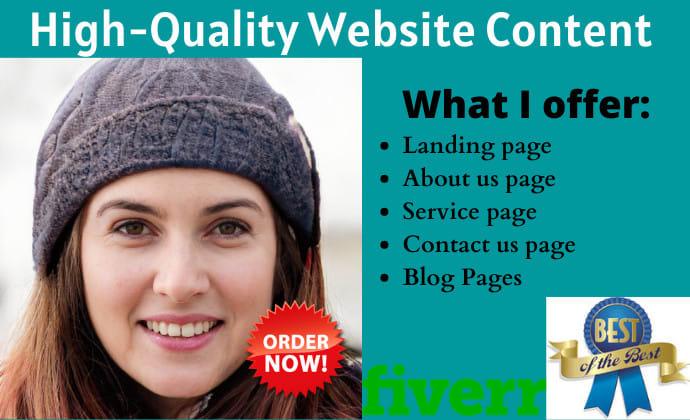 I will be your website content writer, SEO website c...