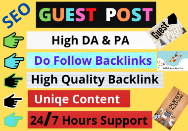 10 Guest Post Do follow High authority website unique...