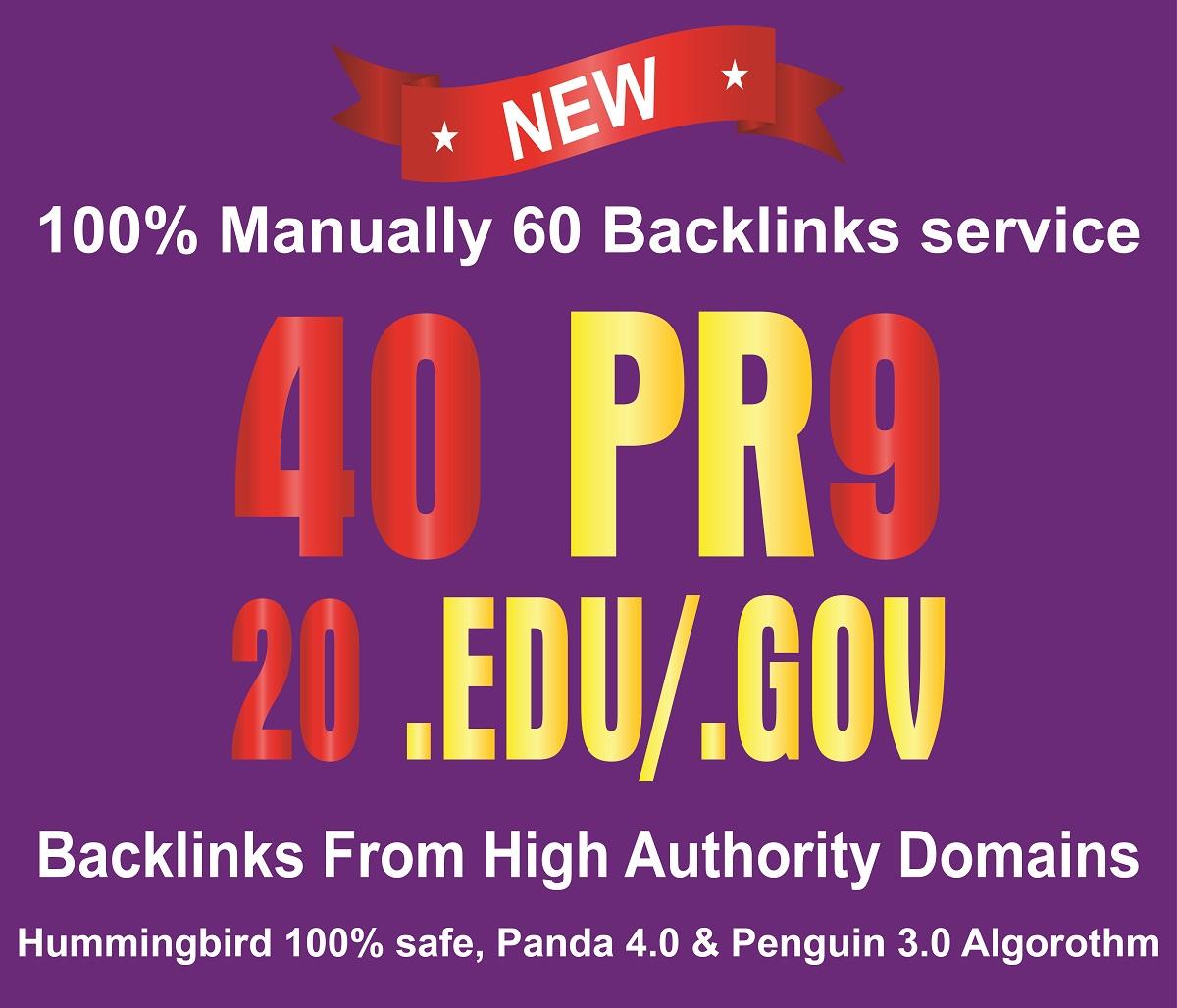 Skyrocket your google ranking for manually 40 PR-9 + ...