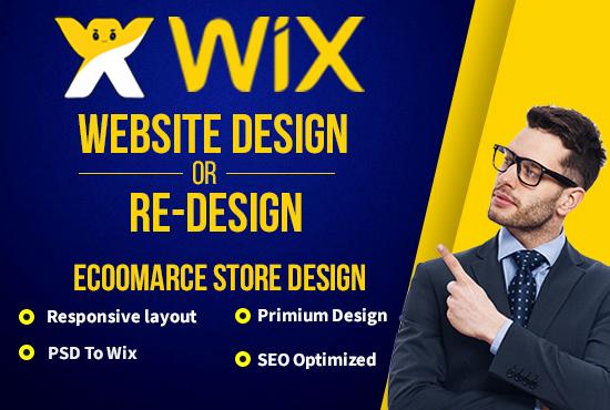 i will design or redesign wix website and wix ecommer...