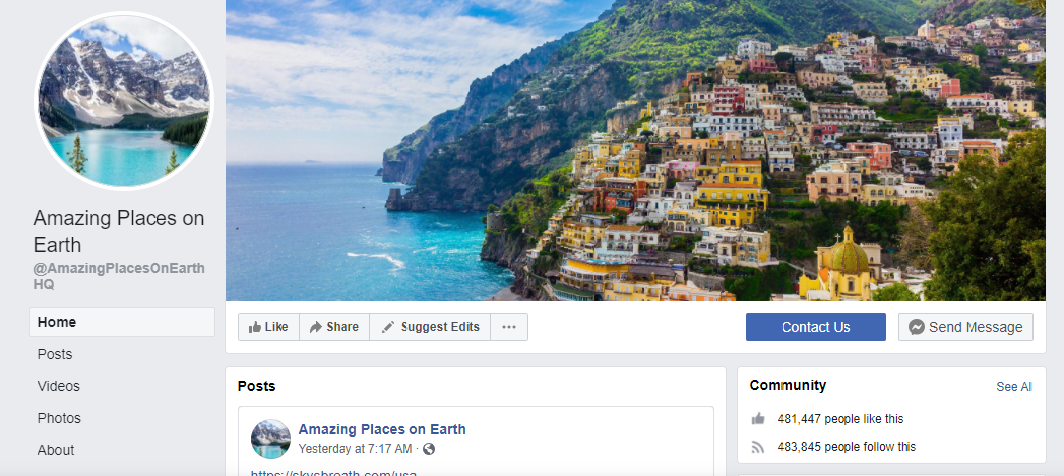 Promote AirBnB and travel-related posts on a page wit...