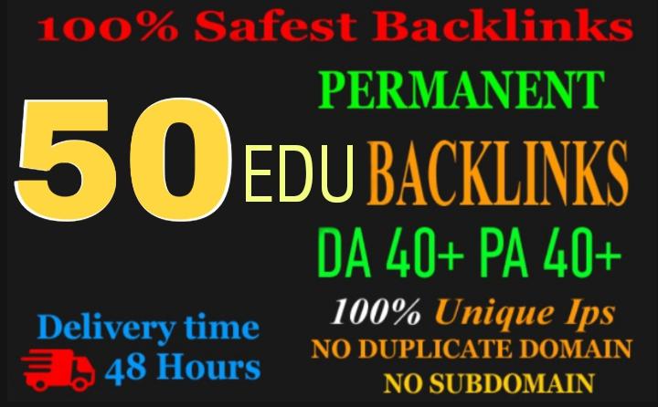 I will 50 edu gov backlinks from authority domains fo...