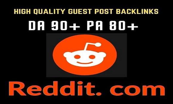 High Quality Guest post on Reddit. com 100+ permanent...