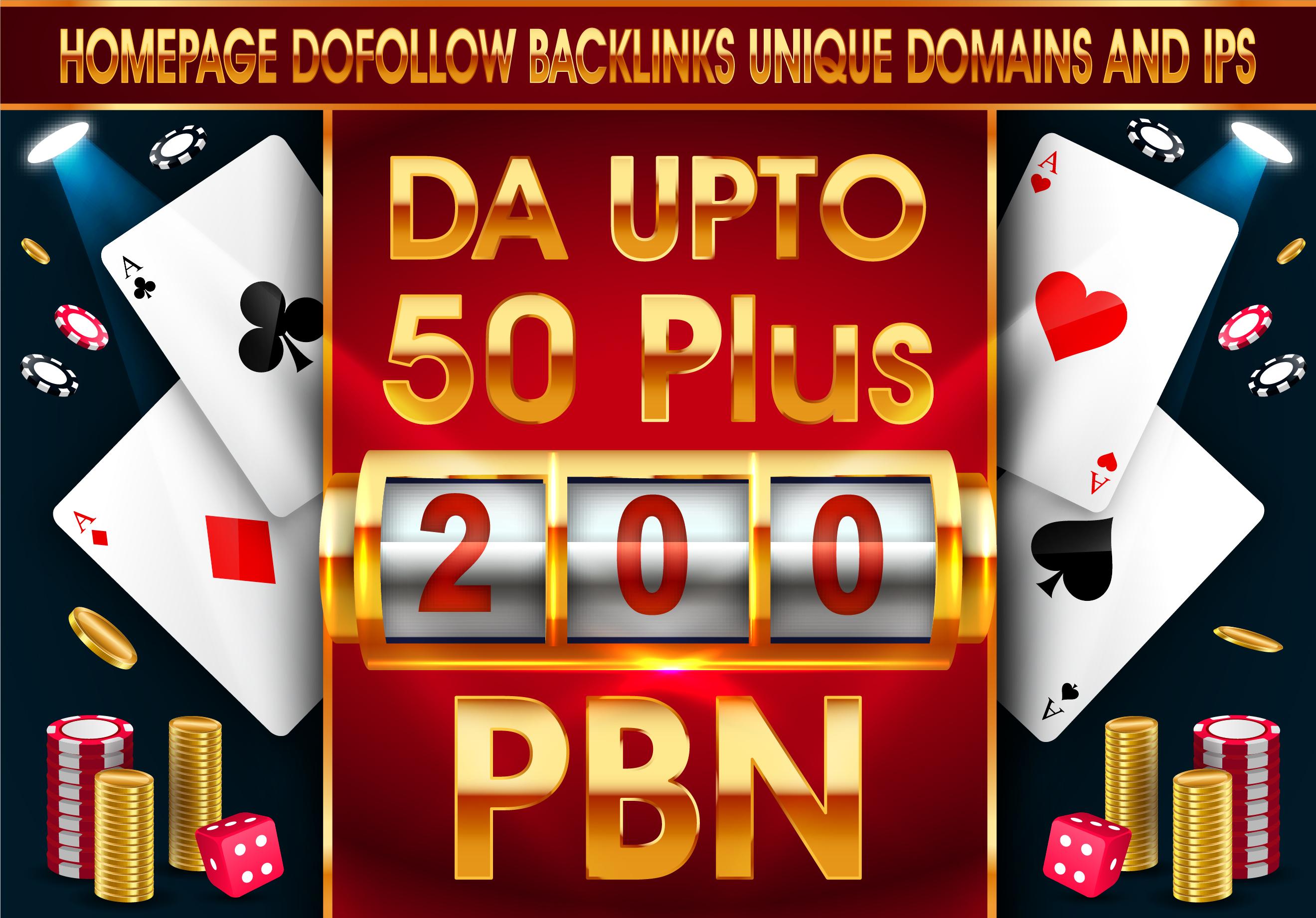 PBN DA UPTO 50+ Homepage DoFollow Links for Casino, ...
