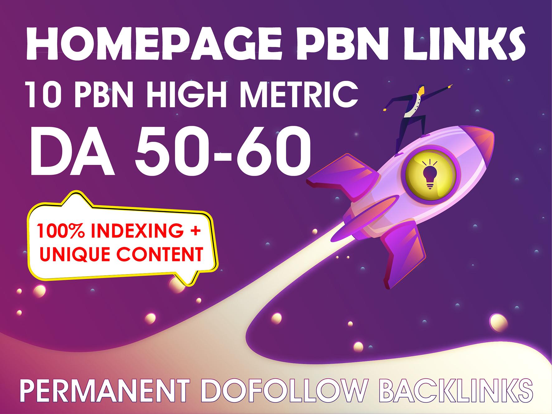 10 PBN High Metrics DA 50 TO 60 Permanent Backlinks