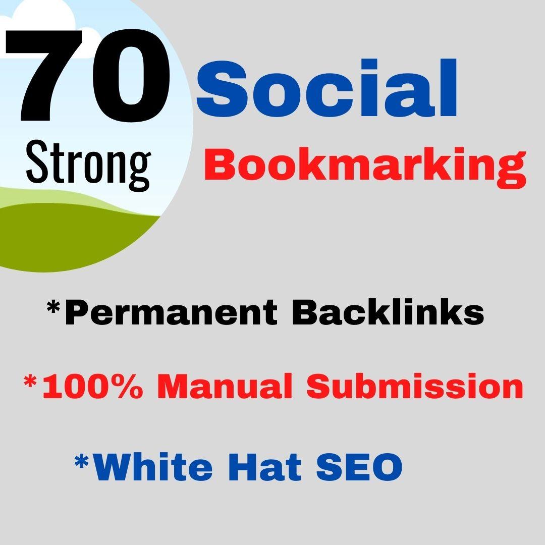 I will do 70 social bookmarking on high da backlinks