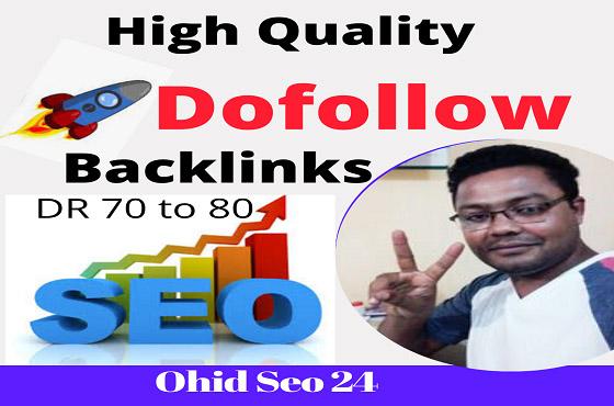 150 high quality DR 70 to 80 manual seo dofollow back...