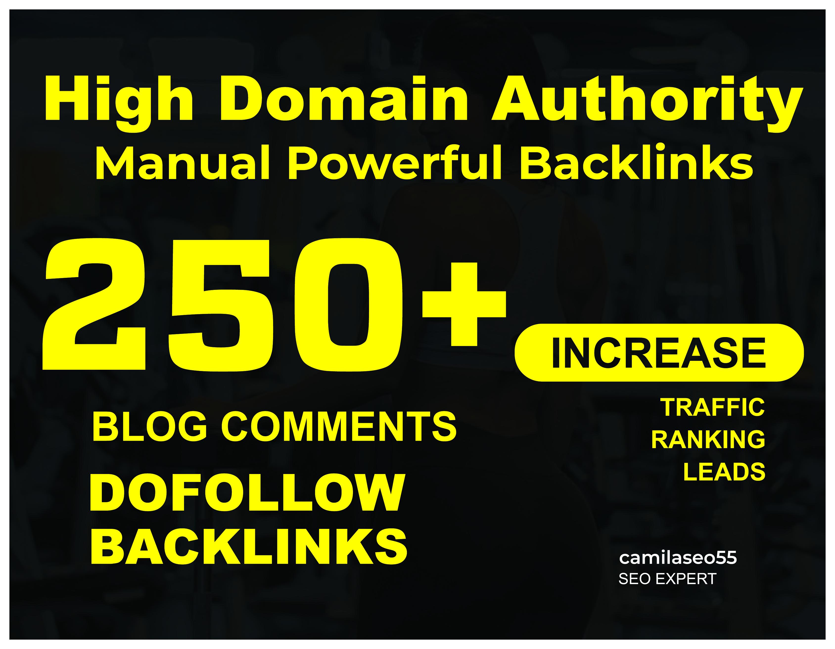 250+ DoFollow Blog Comment High Quality Backlinks