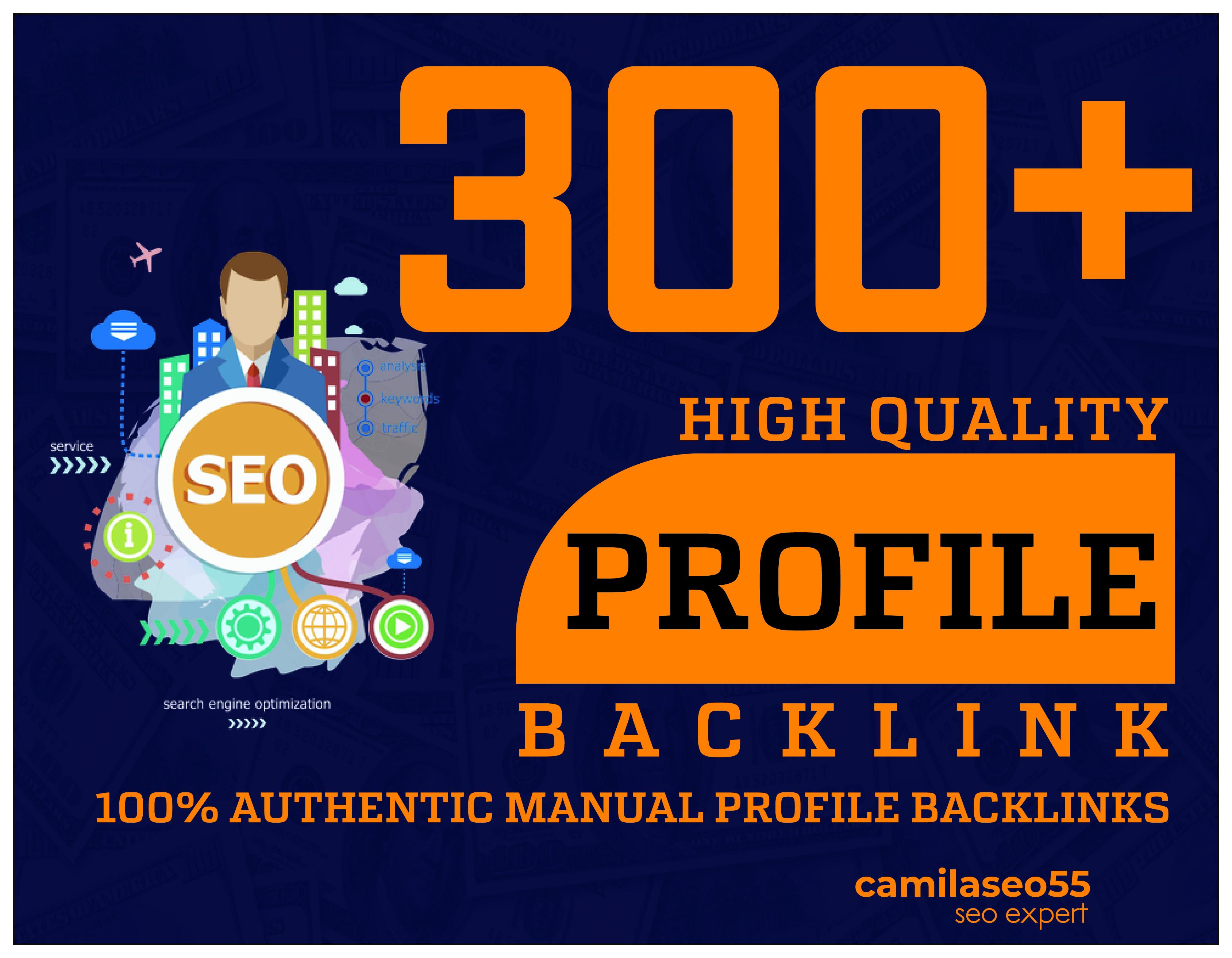 HQ 300+ Manual Profile Backlinks for Ranking