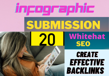 I do 20 Design infographic and manually submit on Hig...