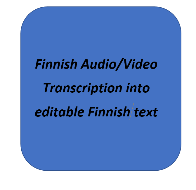 i will transcribe your Finnish audio video files into...