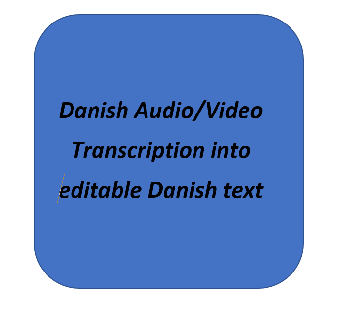 I will transcribe your Danish audio video files into ...